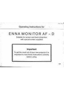 Enna Monitor AF-D manual. Camera Instructions.